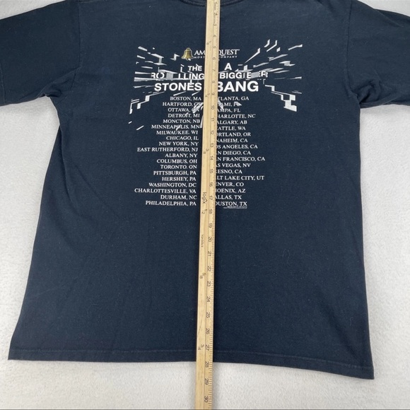 Vintage The Rolling Stones a Bigger Bang Tour T Shirt 2005 Large Black Concert - Picture 12 of 12